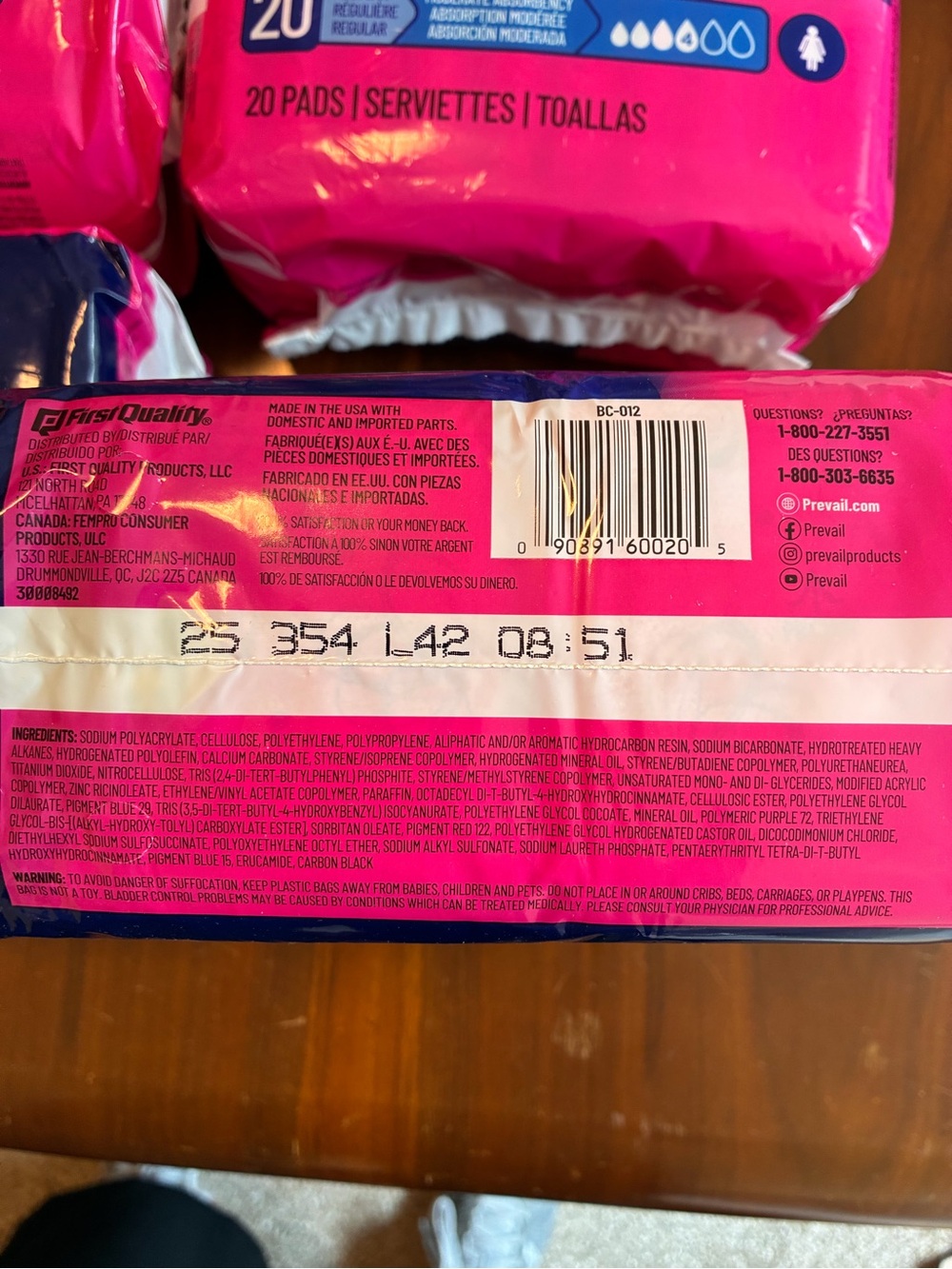 Prevail Daily Pads Moderate absorbency - Picture 4 of 6
